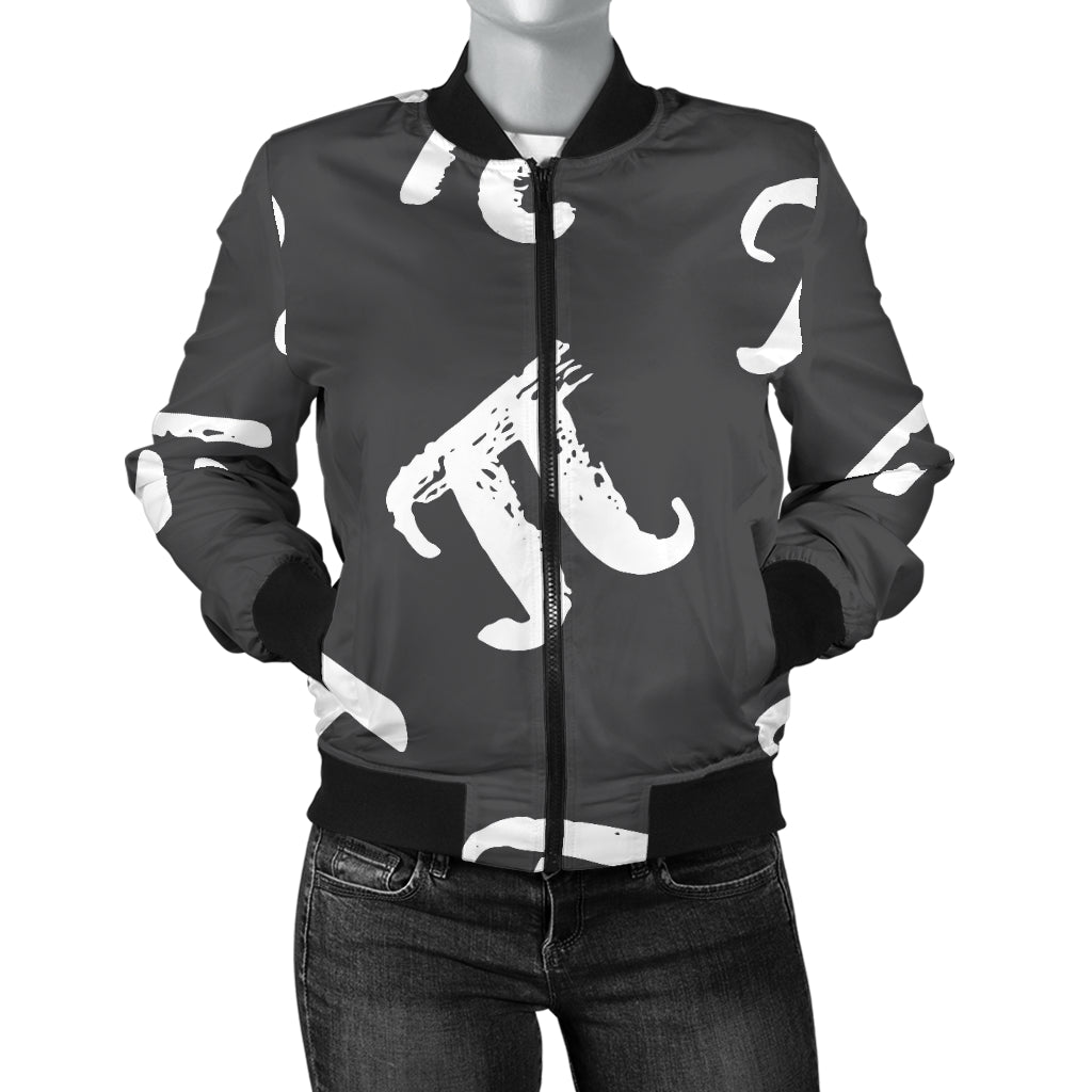 Pi Day Pattern Print Design A02 Women's Bomber Jacket