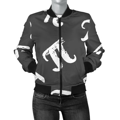 Pi Day Pattern Print Design A02 Women's Bomber Jacket