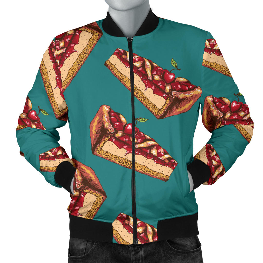Cheesecake Cherry Pattern Print Design CK03 Men Bomber Jacket