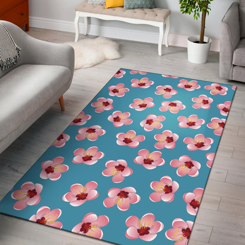 Cherry Blossom Pattern Print Design CB09 Area Rugs