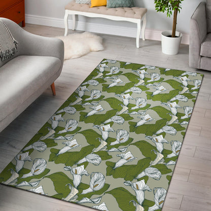 Lily Pattern Print Design LY08 Area Rugs