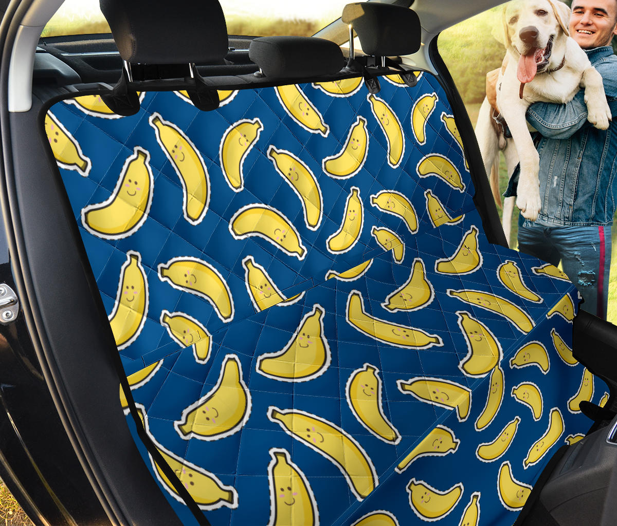 Banana Pattern Print Design BA03 Rear Dog  Seat Cover