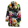 Water Lily Pattern Print Design WL02 Women Bathrobe