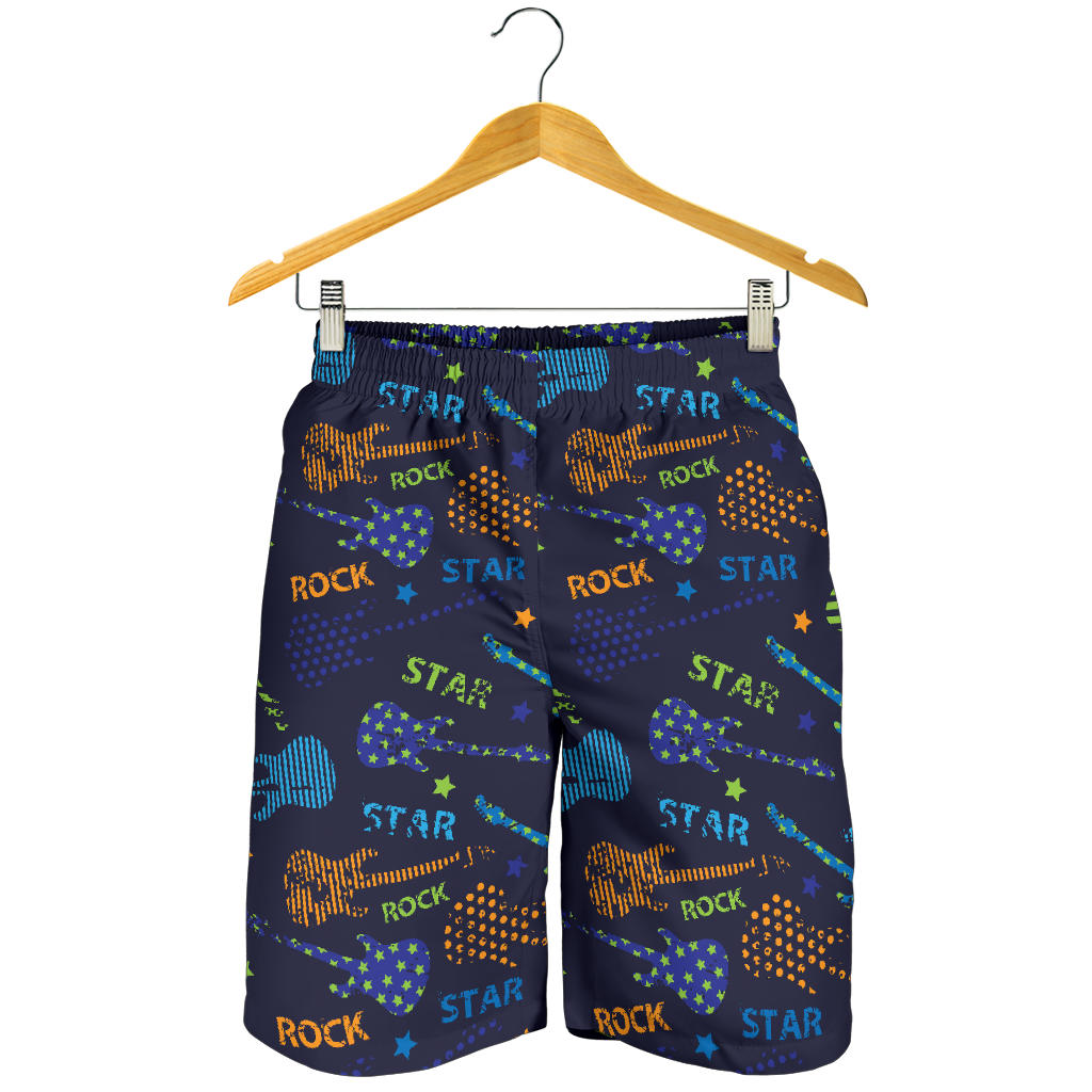 Rock and Roll Pattern Print Design A04 Mens Shorts