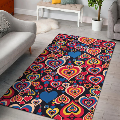 Heart Pattern Print Design HE08 Area Rugs