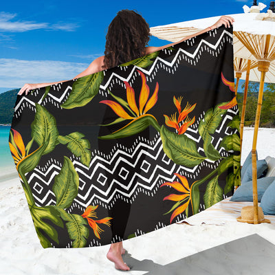 Bird Of Paradise Pattern Print Design BOP07 Sarong Pareo Wrap