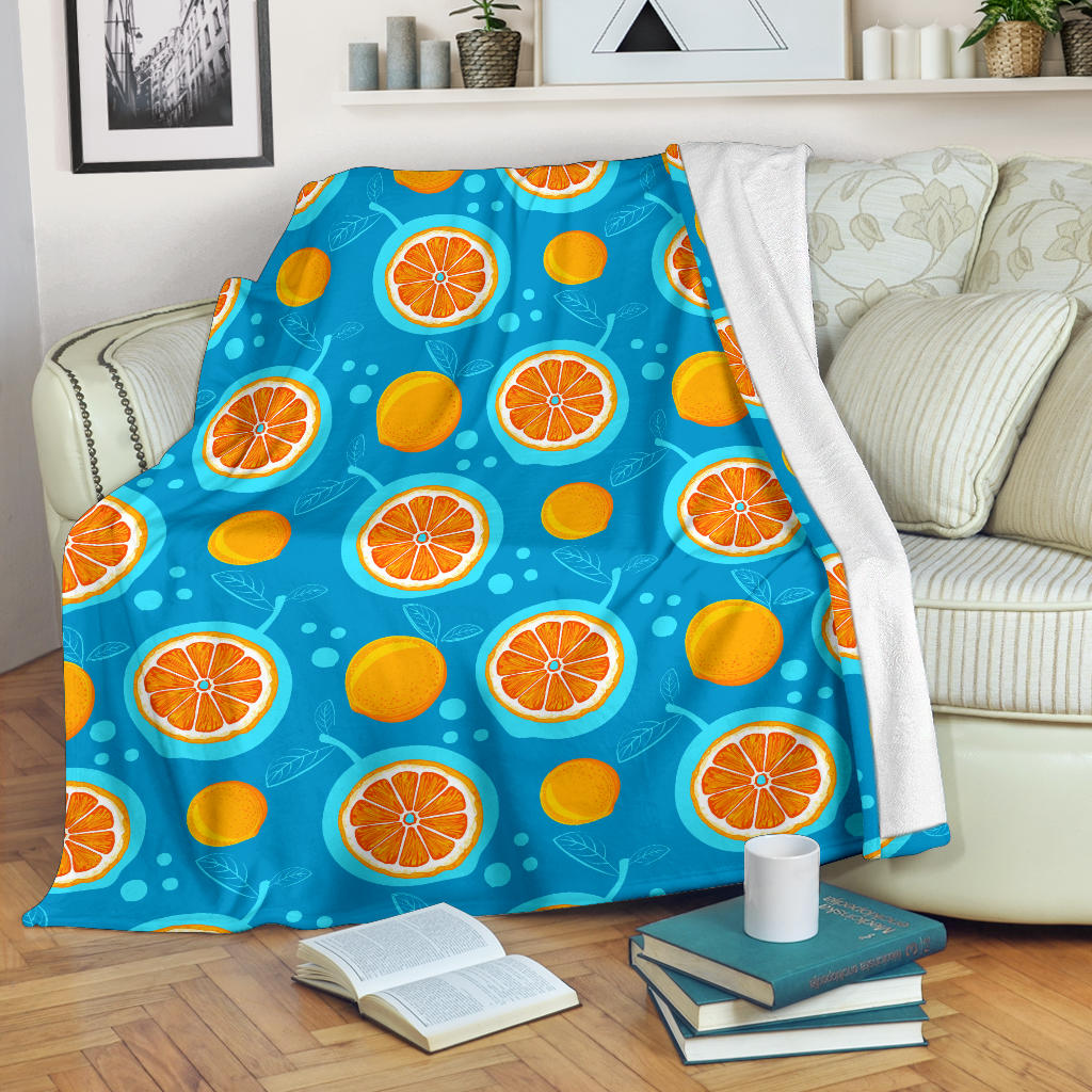 Grapefruit Pattern Print Design GF03 Fleece Blanket