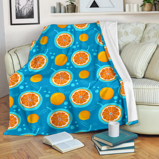 Grapefruit Pattern Print Design GF03 Fleece Blanket