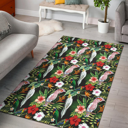 Tropical Flower Pattern Print Design TF03 Area Rugs