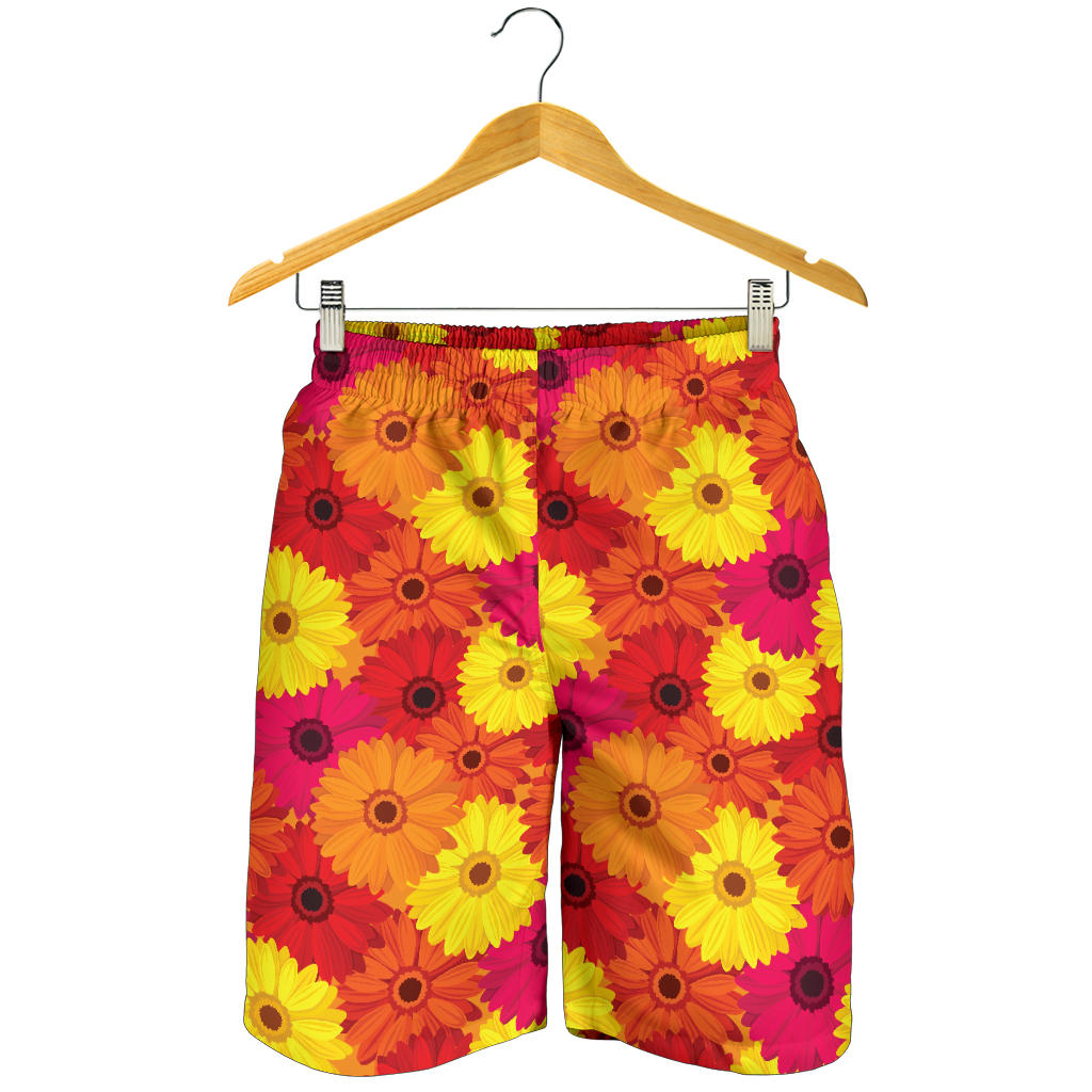 Gerberas Pattern Print Design GB05 Mens Shorts