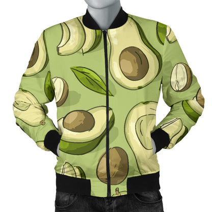 Avocado Pattern Print Design AC03 Men Bomber Jacket