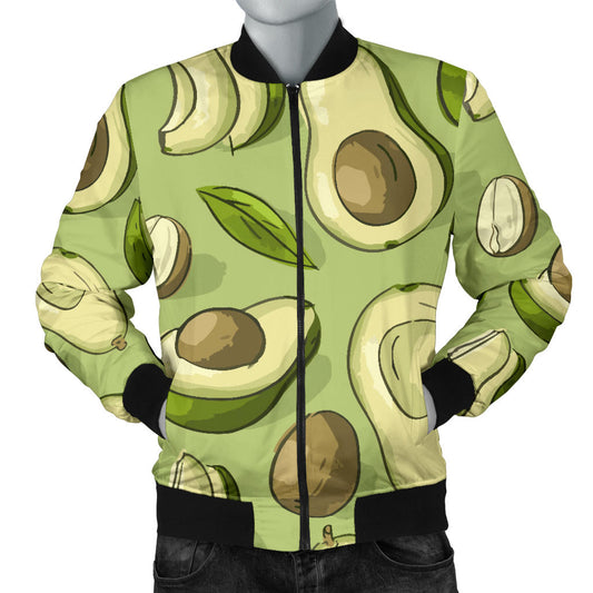 Avocado Pattern Print Design AC03 Men Bomber Jacket