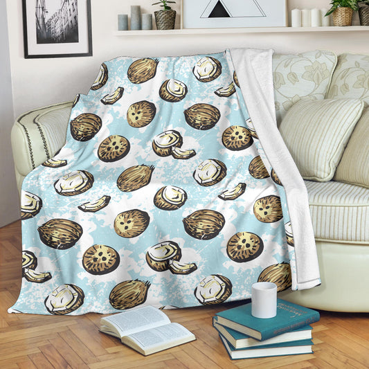 Coconut Pattern Print Design CN01 Fleece Blanket