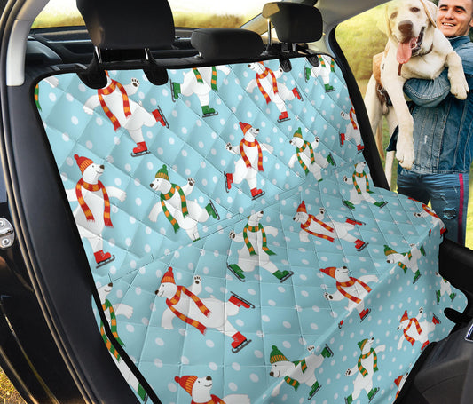 Polar Bear Pattern Print Design PB07 Rear Dog  Seat Cover
