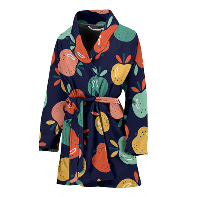 Apple Pattern Print Design AP09 Women Bathrobe