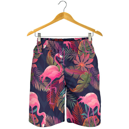 Flamingo Tropical Pattern Mens Shorts