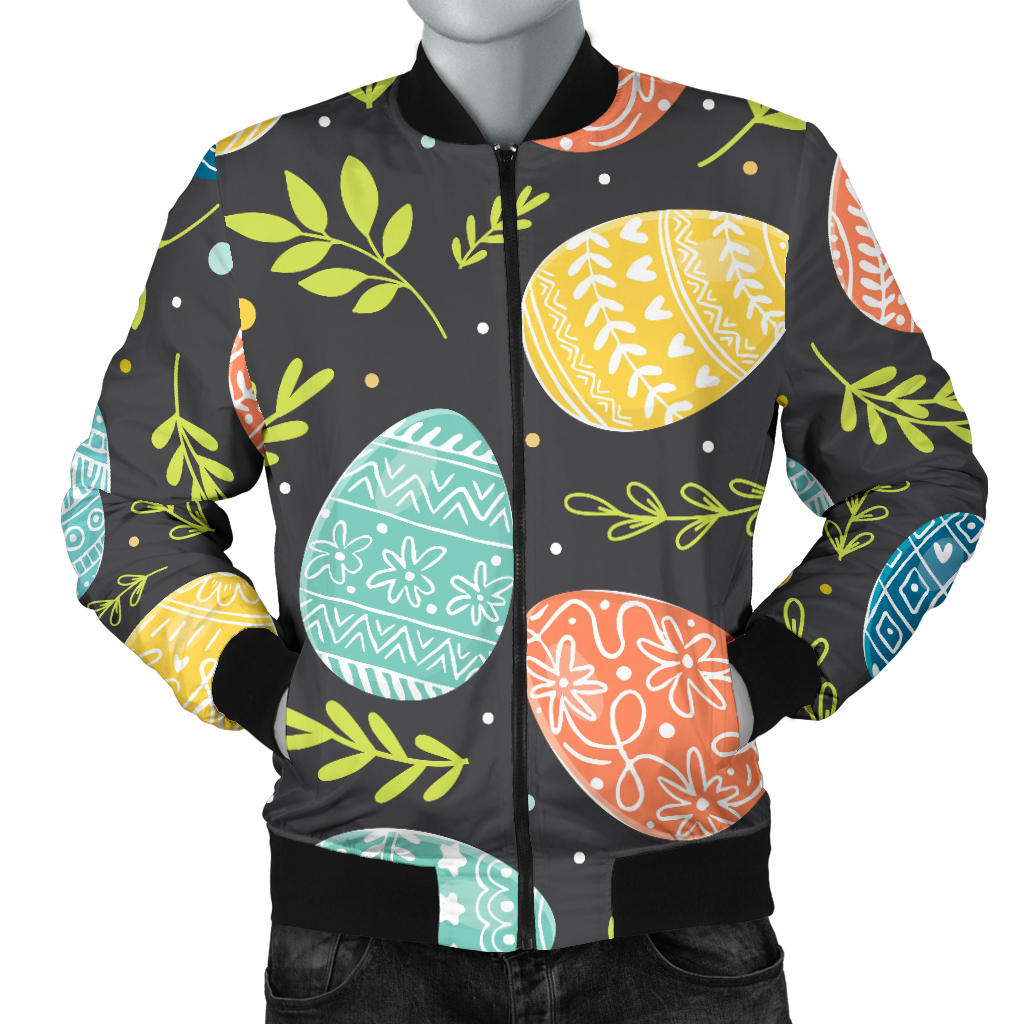 Easter Eggs Pattern Print Design RB01 Men Bomber Jacket