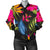 Bird Of Paradise Pattern Print Design BOP014 Women Bomber Jacket