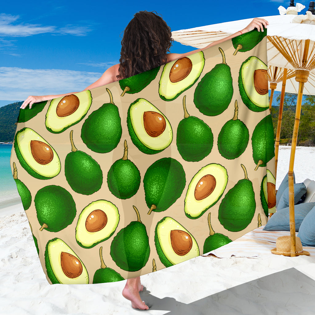 Avocado Pattern Print Design AC010 Sarong Pareo Wrap
