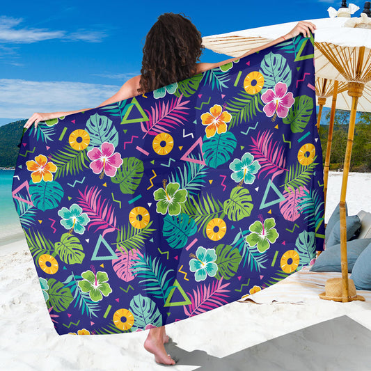 Hawaiian Themed Pattern Print Design H014 Sarong Pareo Wrap