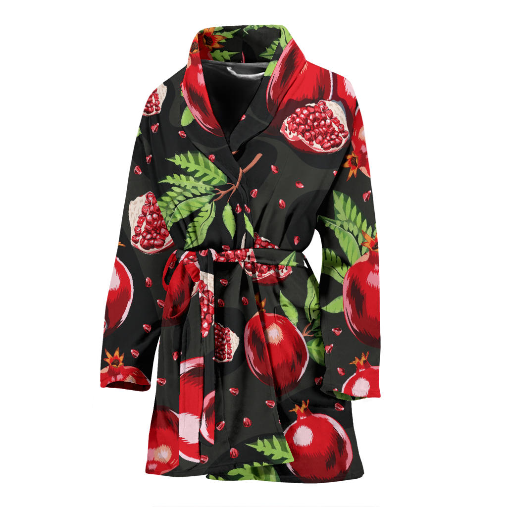 Pomegranate Pattern Print Design PG06 Women Bathrobe