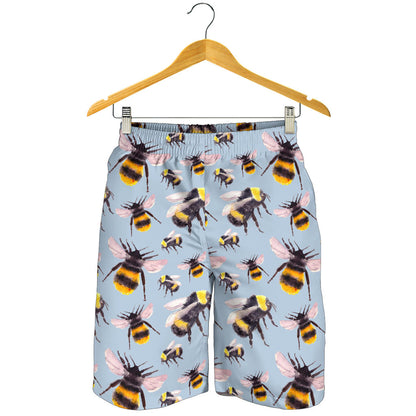 Bee Pattern Print Design BEE08 Mens Shorts