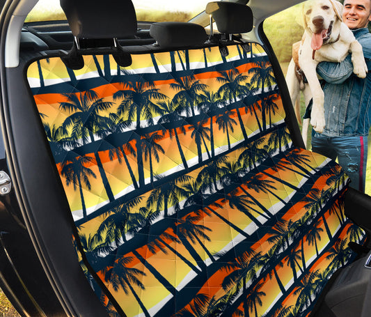 Palm Tree Pattern Print Design PT011 Rear Dog  Seat Cover
