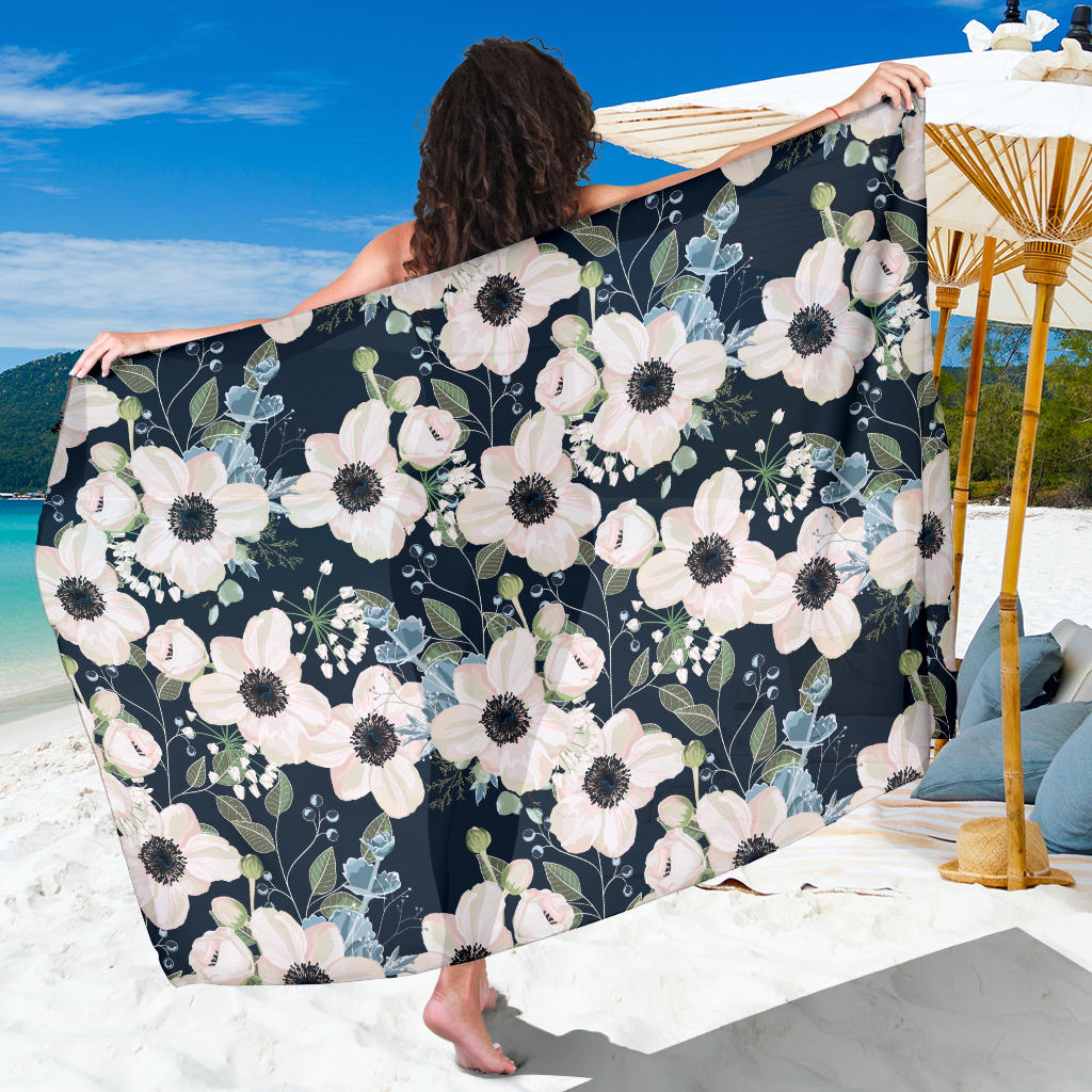 Anemone Pattern Print Design AM02 Sarong Pareo Wrap