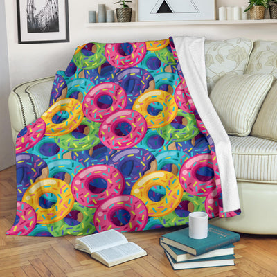 Donut Pattern Print Design DN010 Fleece Blanket