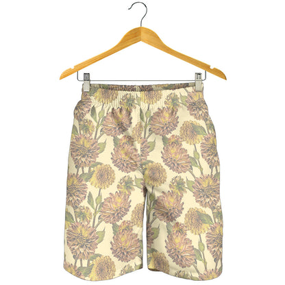 Dahlia Pattern Print Design DH09 Mens Shorts