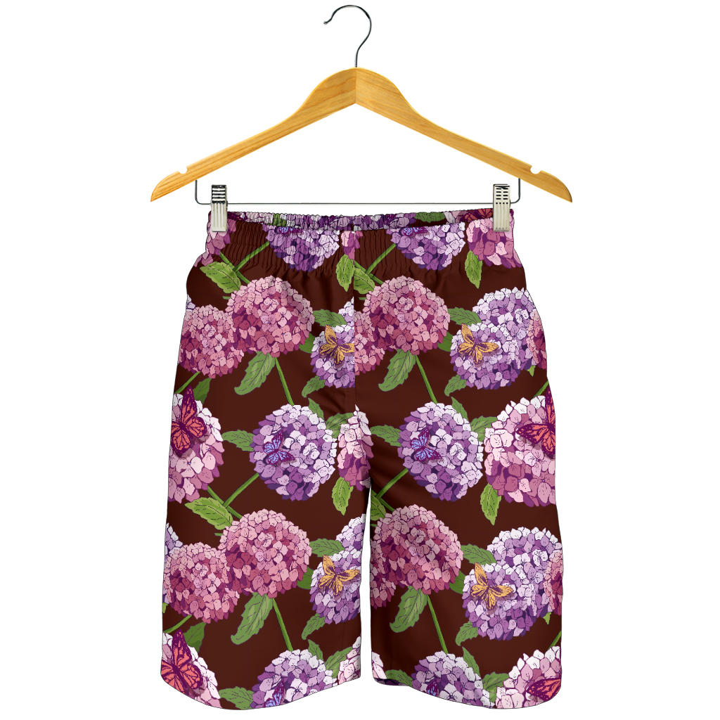 Hydrangea Pattern Print Design HD08 Mens Shorts