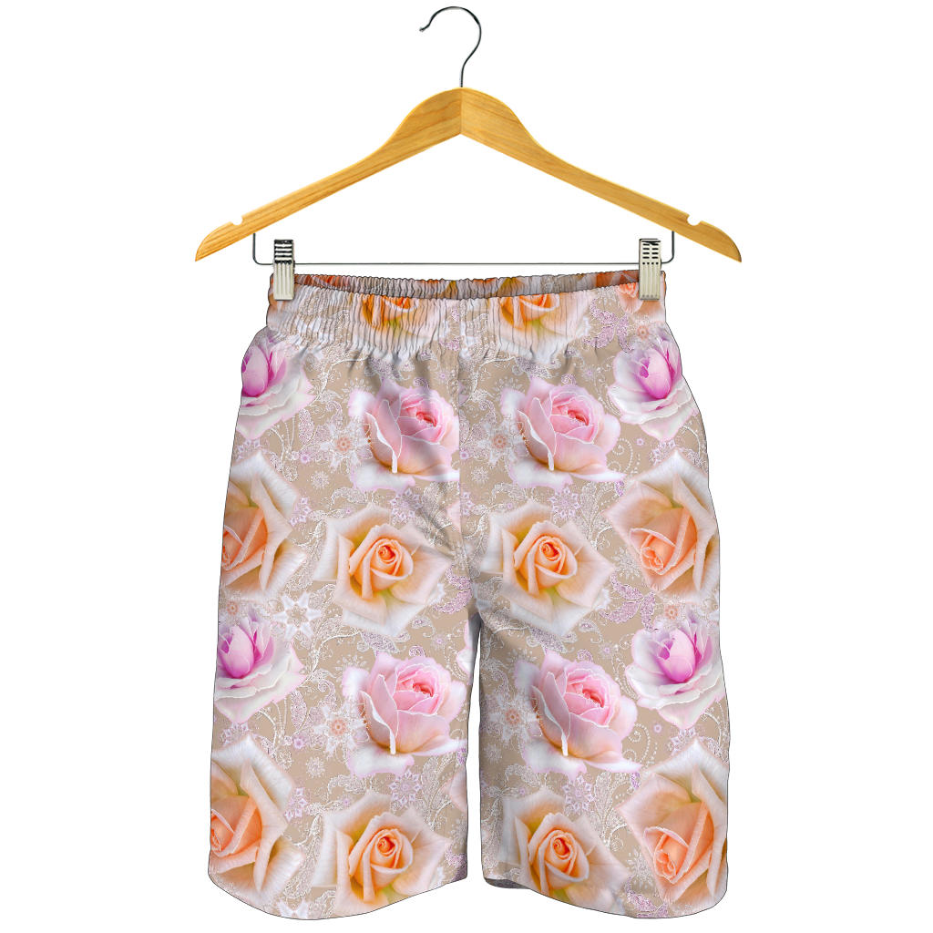 Rose Pattern Print Design RO011 Mens Shorts