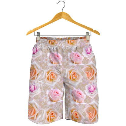 Rose Pattern Print Design RO011 Mens Shorts