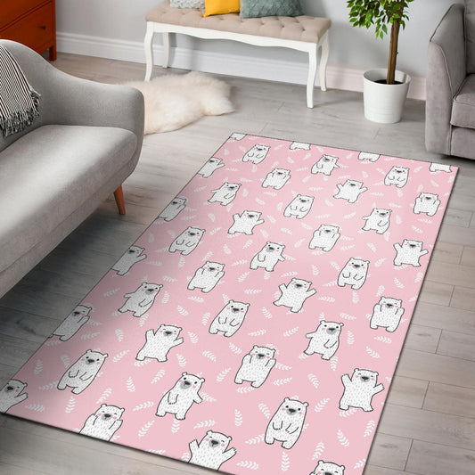 Polar Bear Pattern Print Design PB09 Area Rugs
