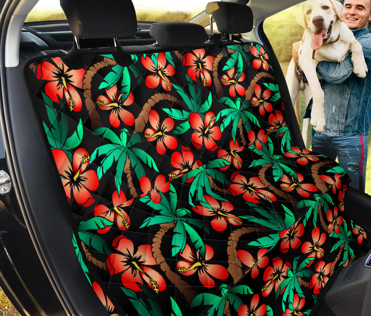 Hawaiian Themed Pattern Print Design H022 Rear Dog  Seat Cover