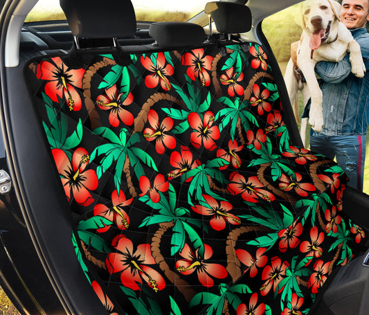 Hawaiian Themed Pattern Print Design H022 Rear Dog  Seat Cover