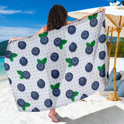 Blueberry Pattern Print Design BB02 Sarong Pareo Wrap