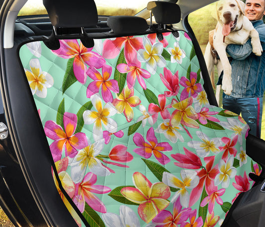 Plumeria Pattern Print Design PM014 Rear Dog  Seat Cover