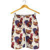 Rooster Pattern Print Design A03 Mens Shorts