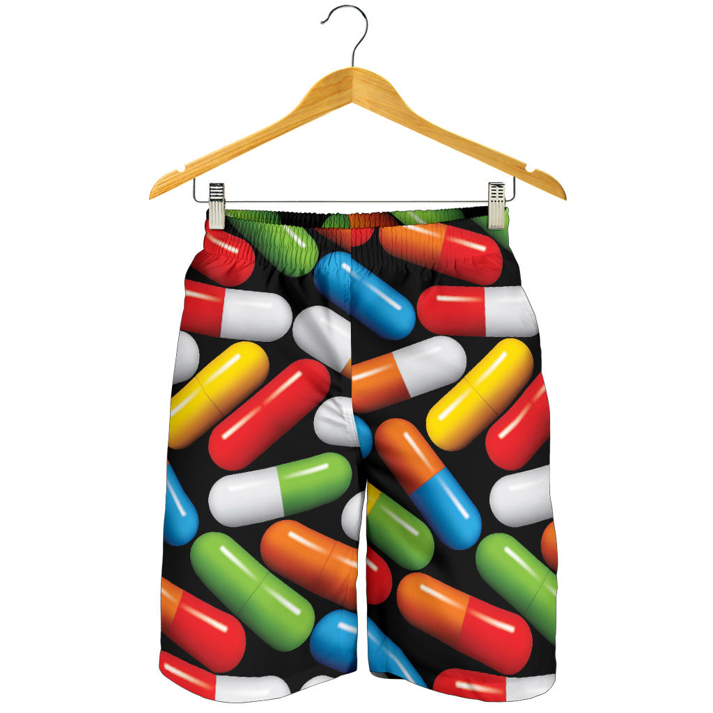 Pill Pattern Print Design A02 Mens Shorts