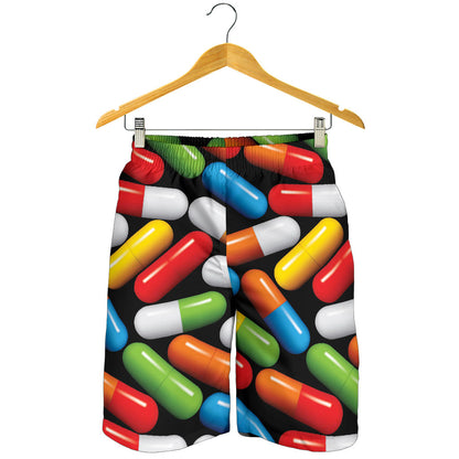 Pill Pattern Print Design A02 Mens Shorts