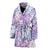 Lilac Pattern Print Design LI01 Women Bathrobe