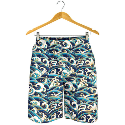 Surf Wave Pattern Mens Shorts