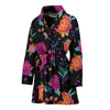 Marigold Pattern Print Design MR02 Women Bathrobe