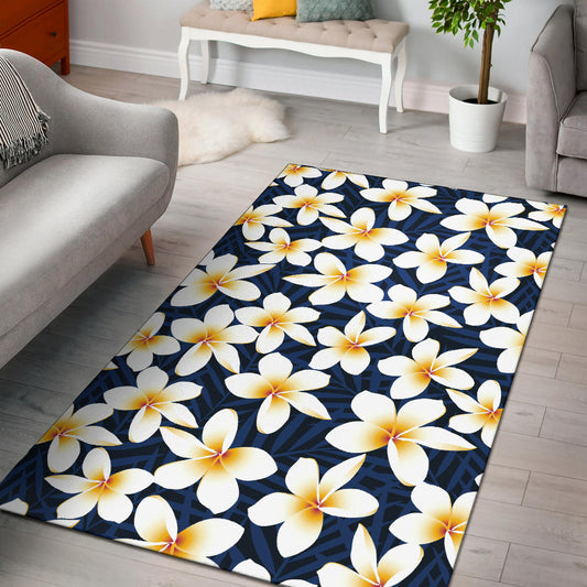 Plumeria Pattern Print Design PM026 Area Rugs