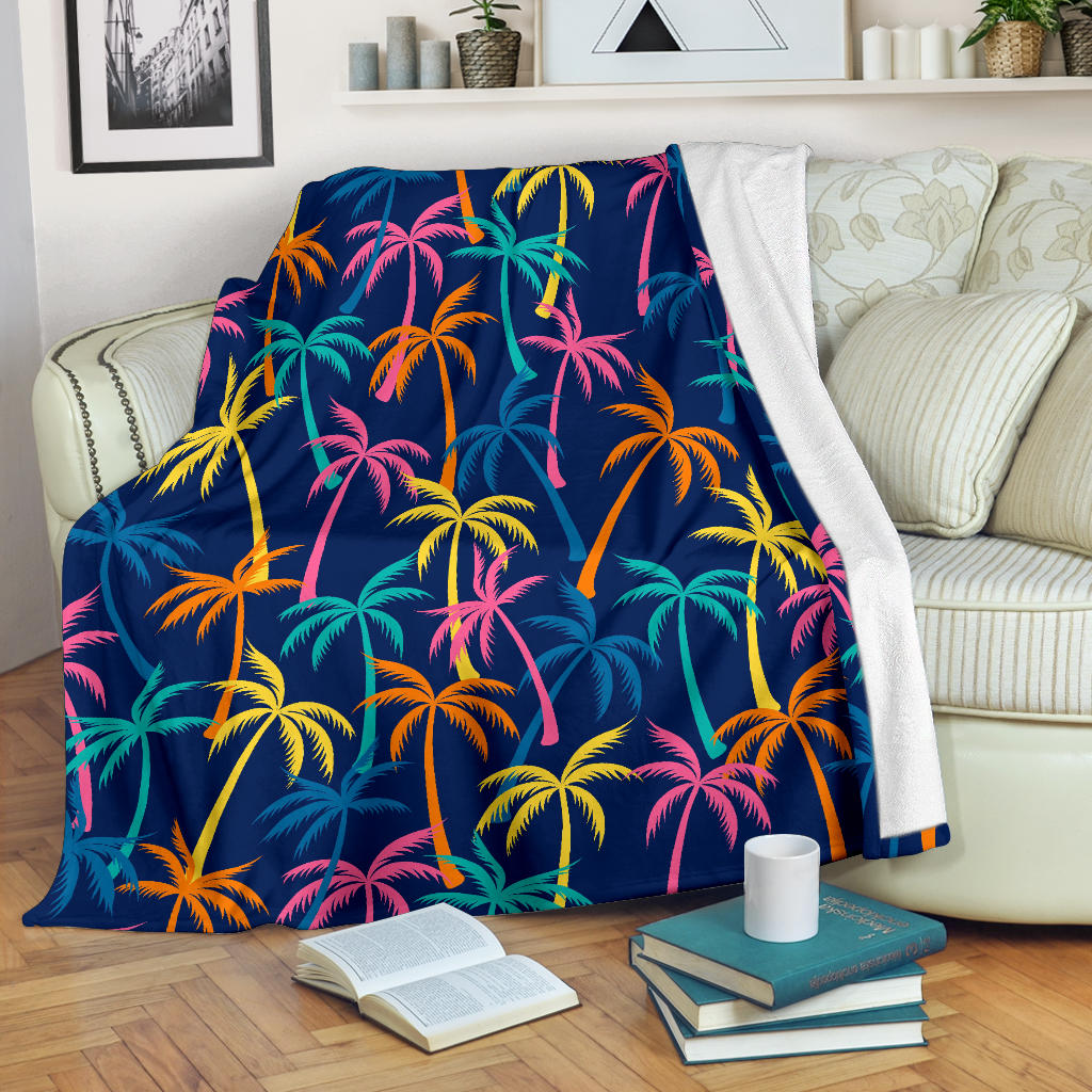 Palm Tree Pattern Print Design PT013 Fleece Blanket
