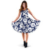 Hibiscus Pattern Print Design HB012 Midi Dress