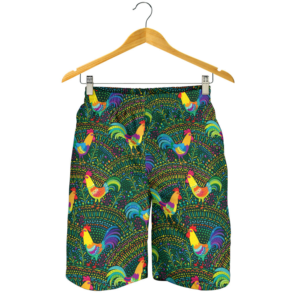 Rooster Pattern Print Design A01 Mens Shorts