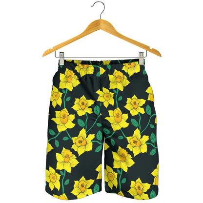 Daffodils Pattern Print Design DF03 Mens Shorts