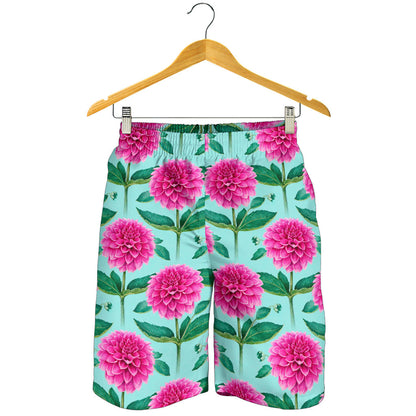 Dahlia Pattern Print Design DH08 Mens Shorts